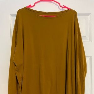 Lululemon Back In Action Long Sleeve Mustard